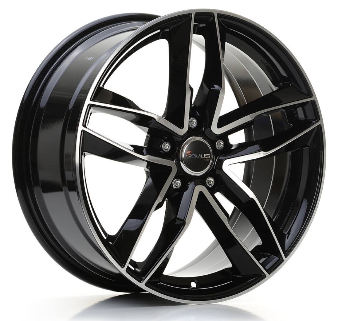AF16 9x 20 +45 5x112 AVUS 66,6 BLACK POLISHED